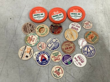 Vintage milk caps