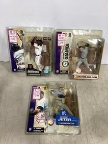 MLB collectible figures new in box(Jason Giambi, Barry Bonds, Derek Jeter)