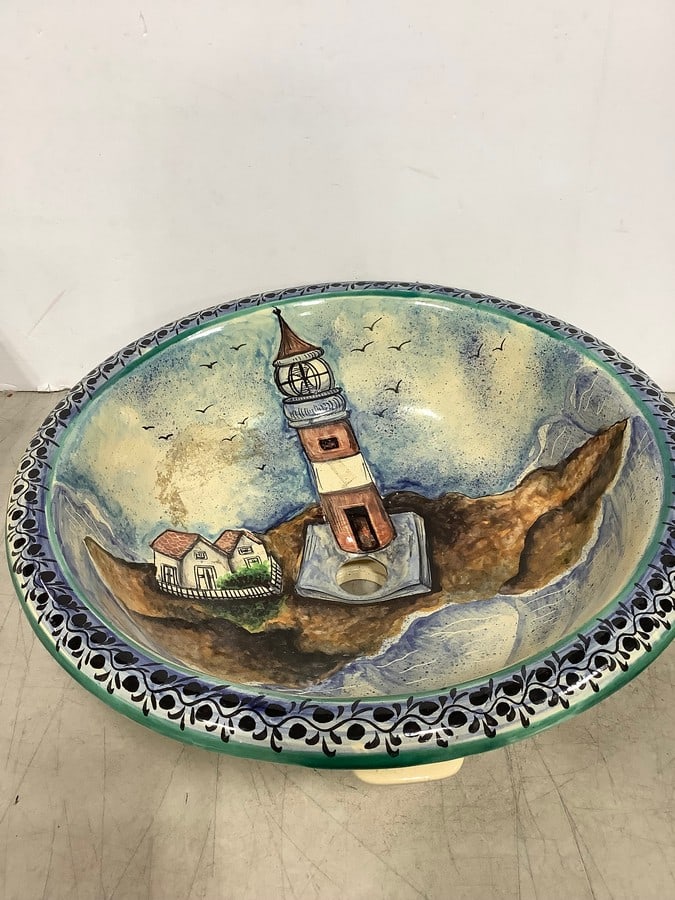 Casa Bella lighthouse sink(17.75across, 7in.tall): Casa Bella lighthouse sink(17.75across, 7in.tall)