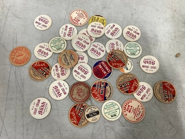 Vintage milk caps