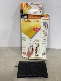 Kaz heating pad(working) and Chanel long wallet purse(not authenticated)