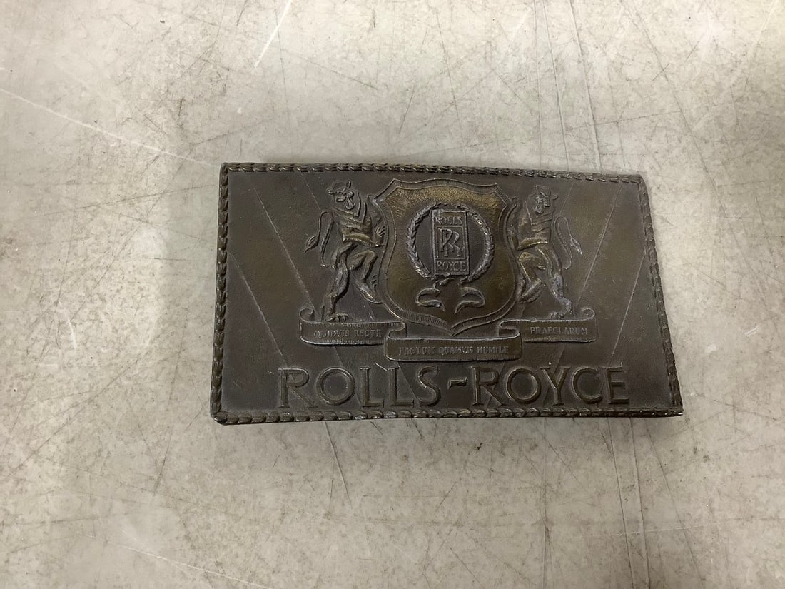 Vintage brass Rolls Royce belt buckle: Vintage brass Rolls Royce belt buckle