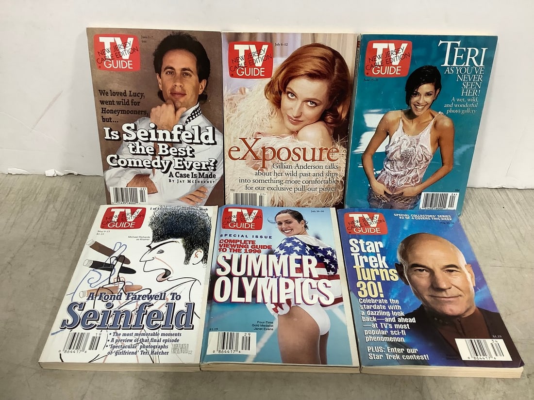 Lot of vintage 1990 TV guides(Seinfeld, Star Trek, and more) (1 of 1)