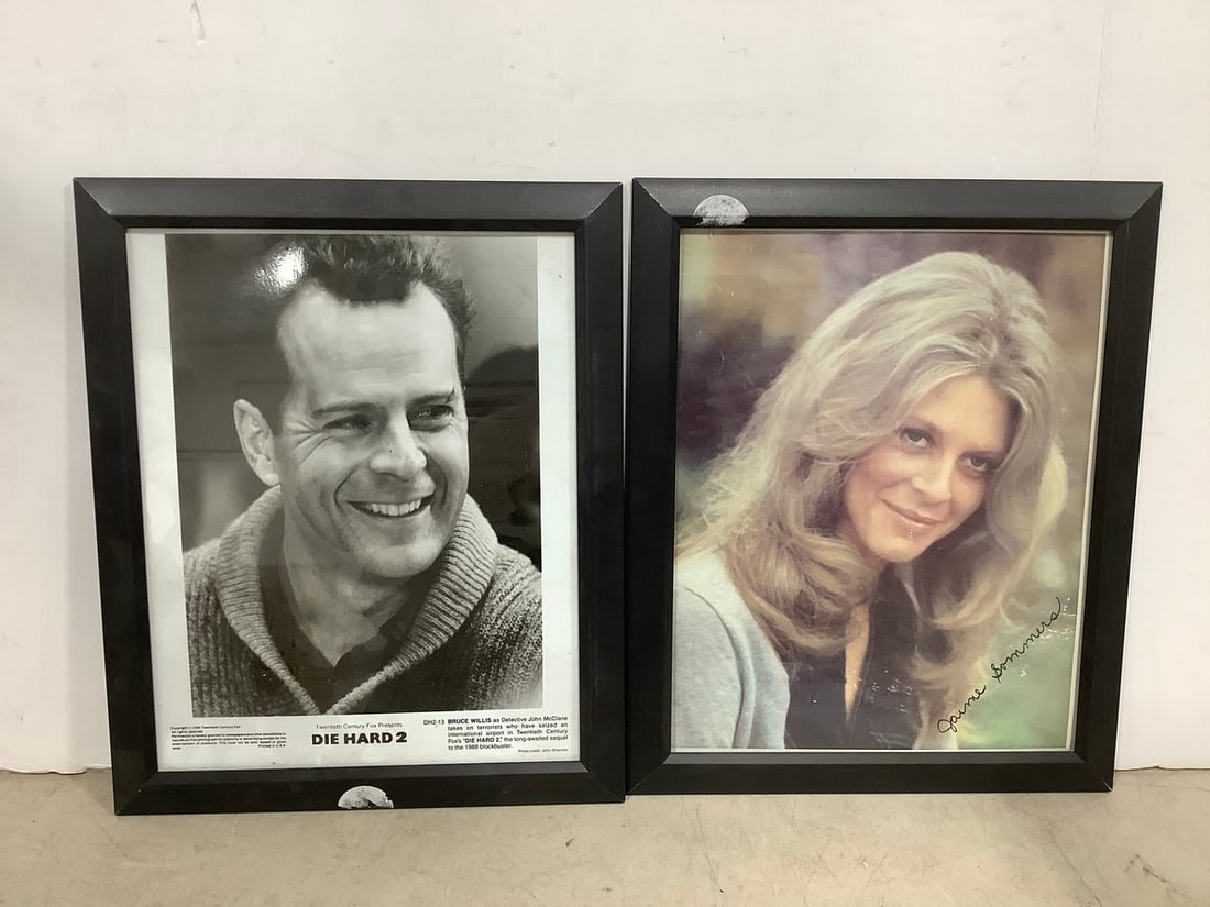 Framed Jamie Summers and Bruce Willis prints(9.5in.x11.5in.) (1 of 1)