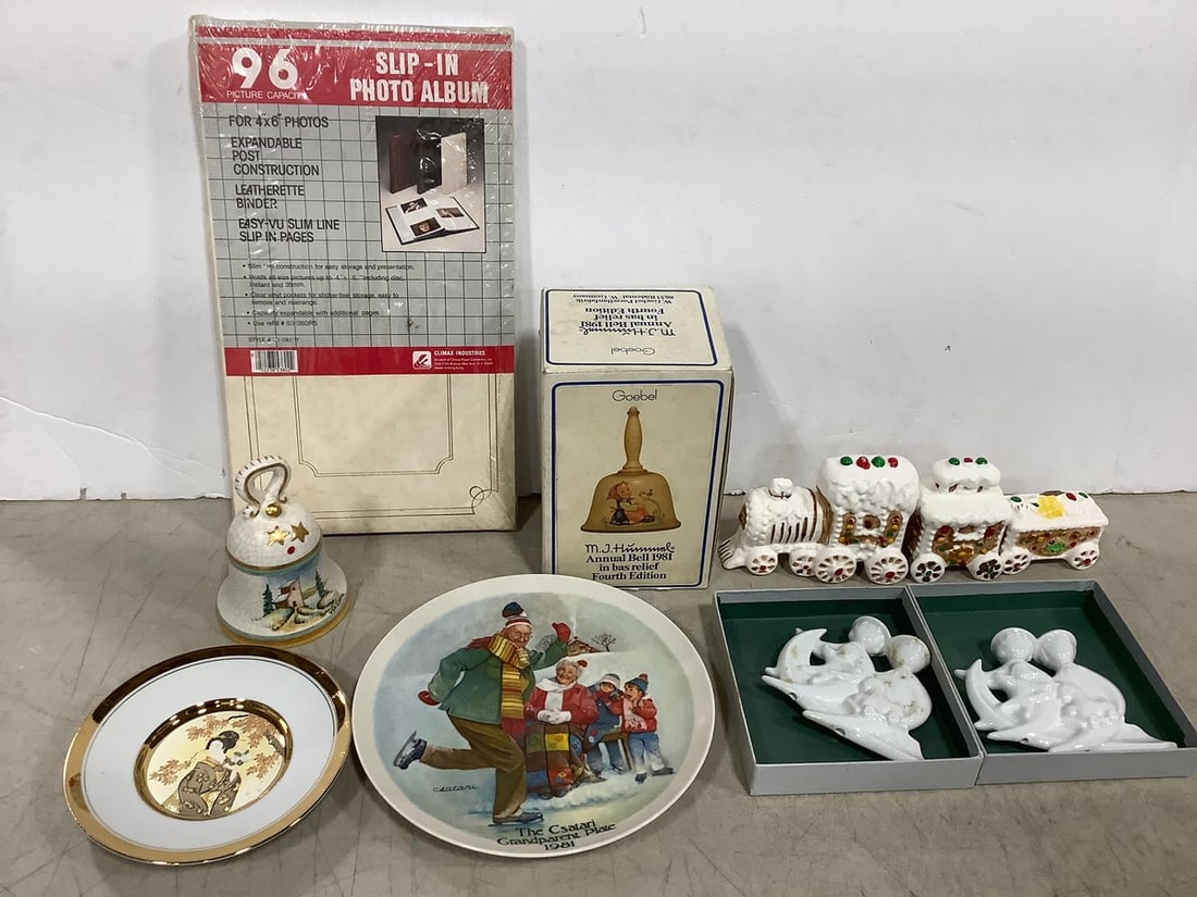 1981 Goebel Bell, Ceramic Train Decor, Haviland Christmas Ornaments, and more: 1981 Goebel Bell, Ceramic Train Decor, Haviland Christmas Ornaments, and more