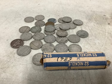 Roll of 1983 Nickels and Various 1940s/1950s Coins