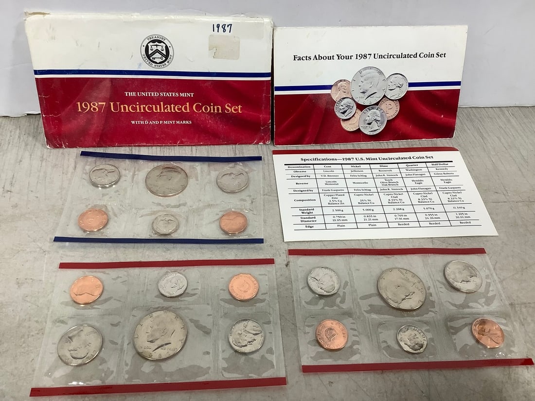 1987 Uncirculated Coin Set (1 of 1)