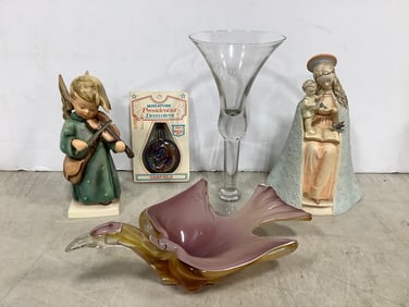 Various Ceramic Figurines (Goebel, Norman Rockwell, etc) Tallest - 8.75in