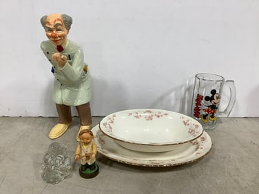 Pope Gossier Dishes, Ceramic Figures, and more