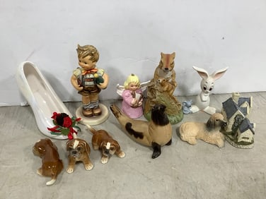 Various Ceramic Figurines (Goebel, etc) Tallest - 6in