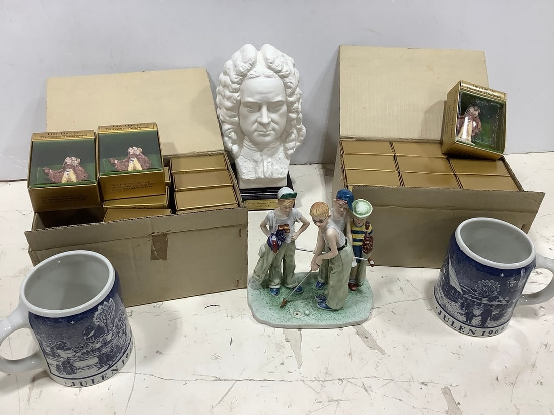 Goebel Ceramic Head (10in), Norman Rockwell Statue, Norman Rockwell Ornaments, and more (1 of 1)