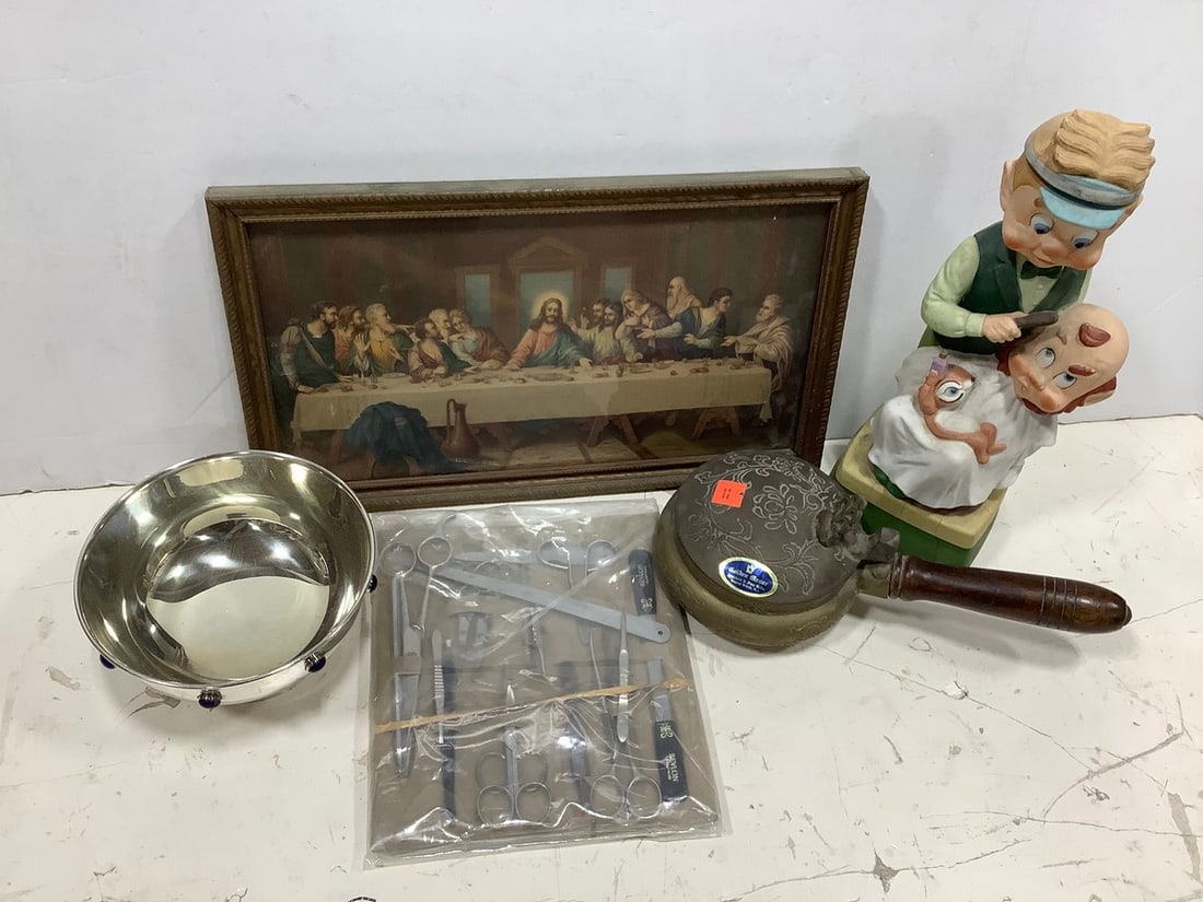 Ceramic Musical Decanter, Religious Art Print, Vintage Golden Manor Pan with Lid, and more (Tallest (1 of 1)