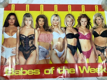 Vintage Babes of the Week Poster - 1990 (24inx34in)