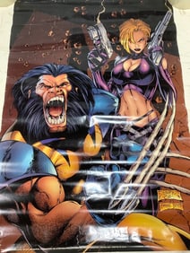 Vintage Marvel Wolverine VS Ballistic Poster - 1996 (34inx22in)