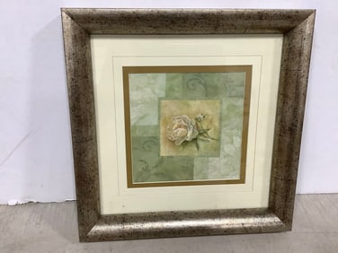 Framed Floral Art Print (10.5inx10.5in)