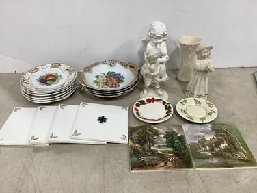 Lenox vase, Lenox statues, Yankee candle dishes, and more(tallest 8.75in.)