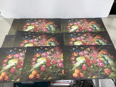 Floral paper placemats(12.5in.x18.5in.)