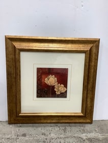 Framed floral art print(17in.x17in.)