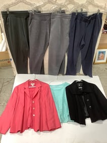 Women's pants, shirt, and blazers(Croft & Barrow, Sandro, etc.-various sizes)