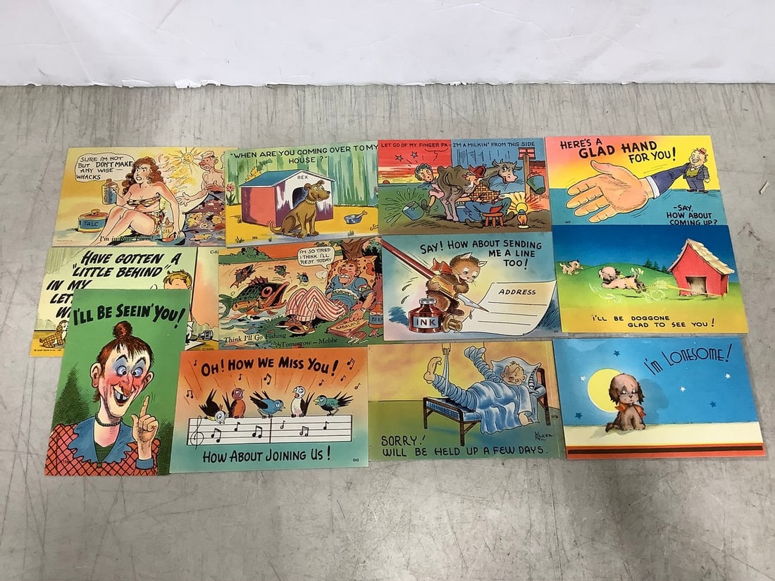 Vintage cartoon postcards: Vintage cartoon postcards
