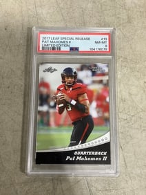 2017 Pat Mahomes II Limited Edition special release collectible card in case
