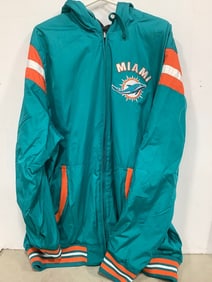 Miami Dolphins reversible zip up sweater new with tag