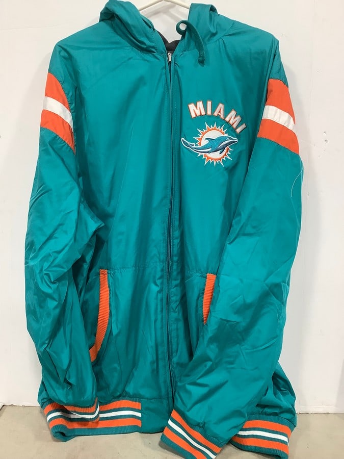 Miami Dolphins reversible zip up sweater new with tag: Miami Dolphins reversible zip up sweater new with tag