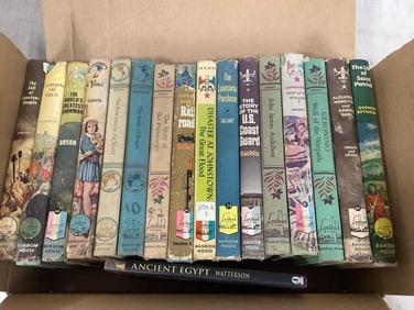 Vintage books(Wolf of the Warpath, Louisian Purchase, The Battle of Britain, and more)