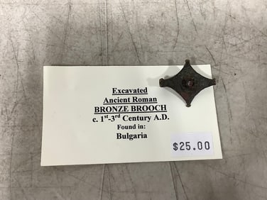 Excavated Ancient Roman Bronze Brooch