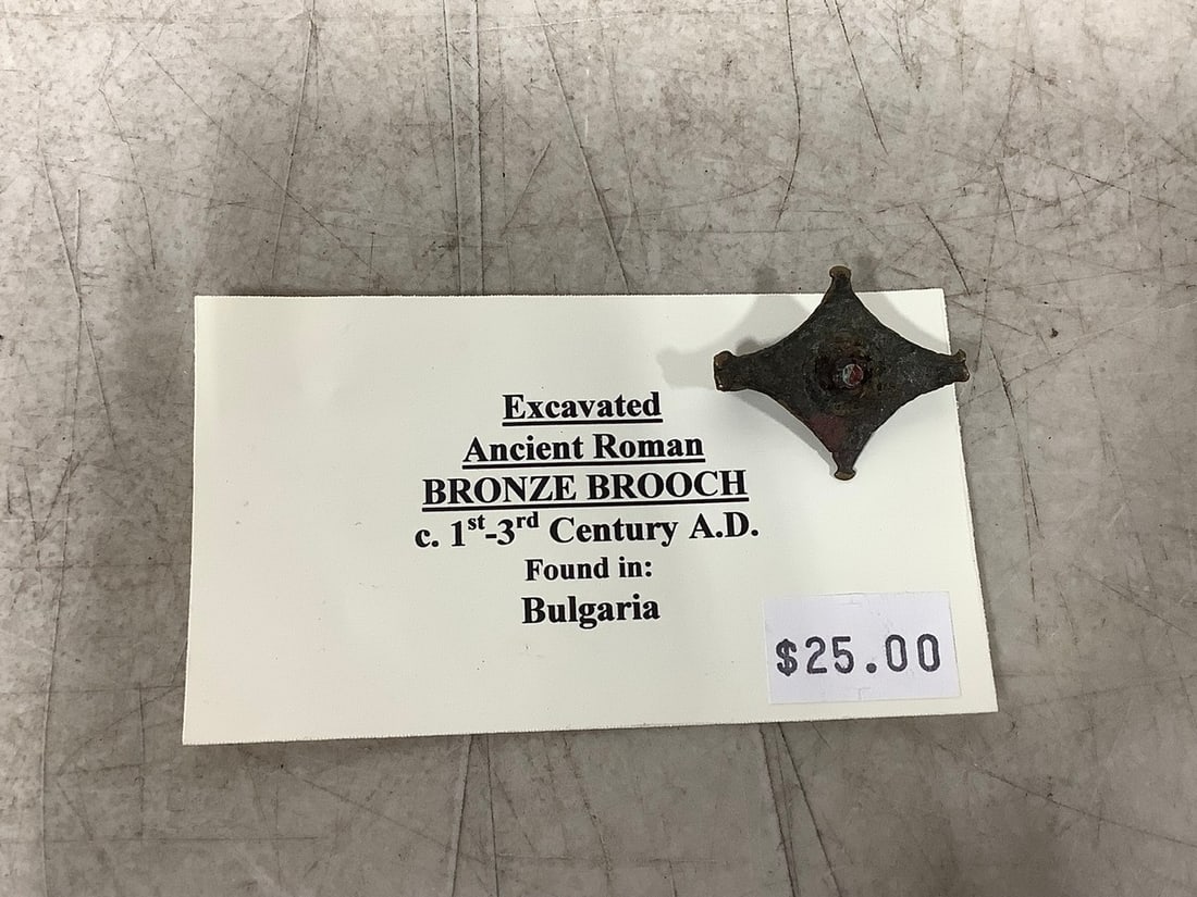 Excavated Ancient Roman Bronze Brooch (1 of 1)