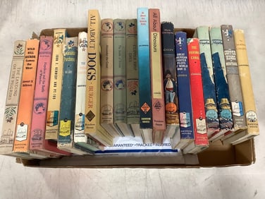 Vintage books(The Panama Canal, The Copper Kings of Montna, All About Dinosaurs, and more)