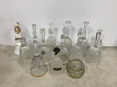 Large lot of Crystal bells(one bell chipped)