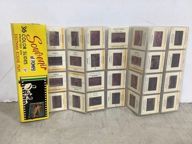 Various Nude Postcards and 36 Color Slides of Pompei