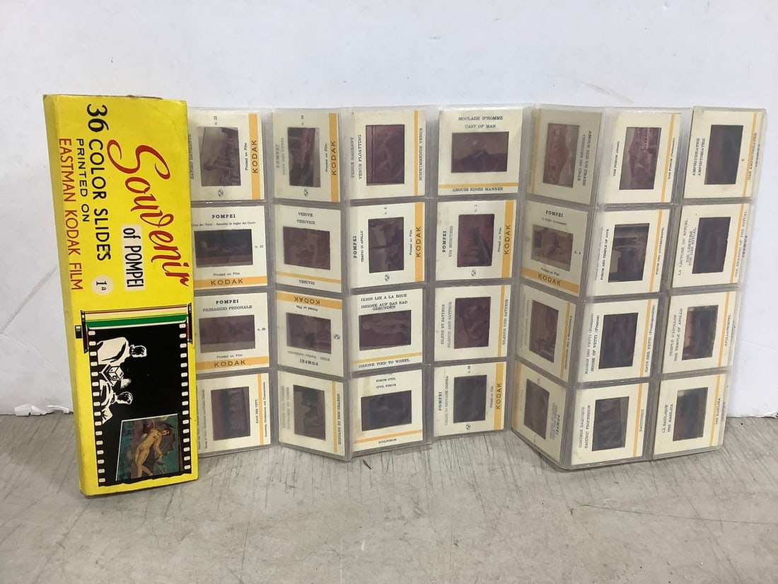 Various Nude Postcards and 36 Color Slides of Pompei: Various Nude Postcards and 36 Color Slides of Pompei