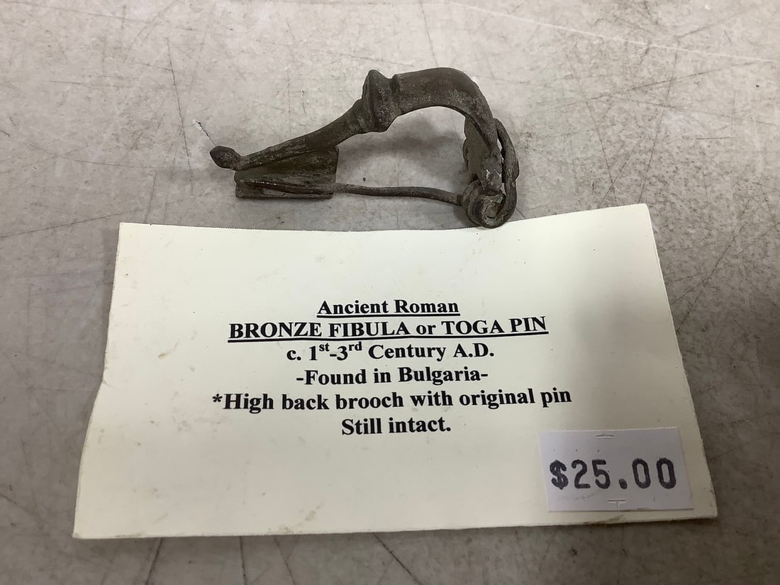 Ancient Roman Bronze Fibular or Toga Pin (c. 1st-3rd century a.d.): Ancient Roman Bronze Fibular or Toga Pin (c. 1st-3rd century a.d.)