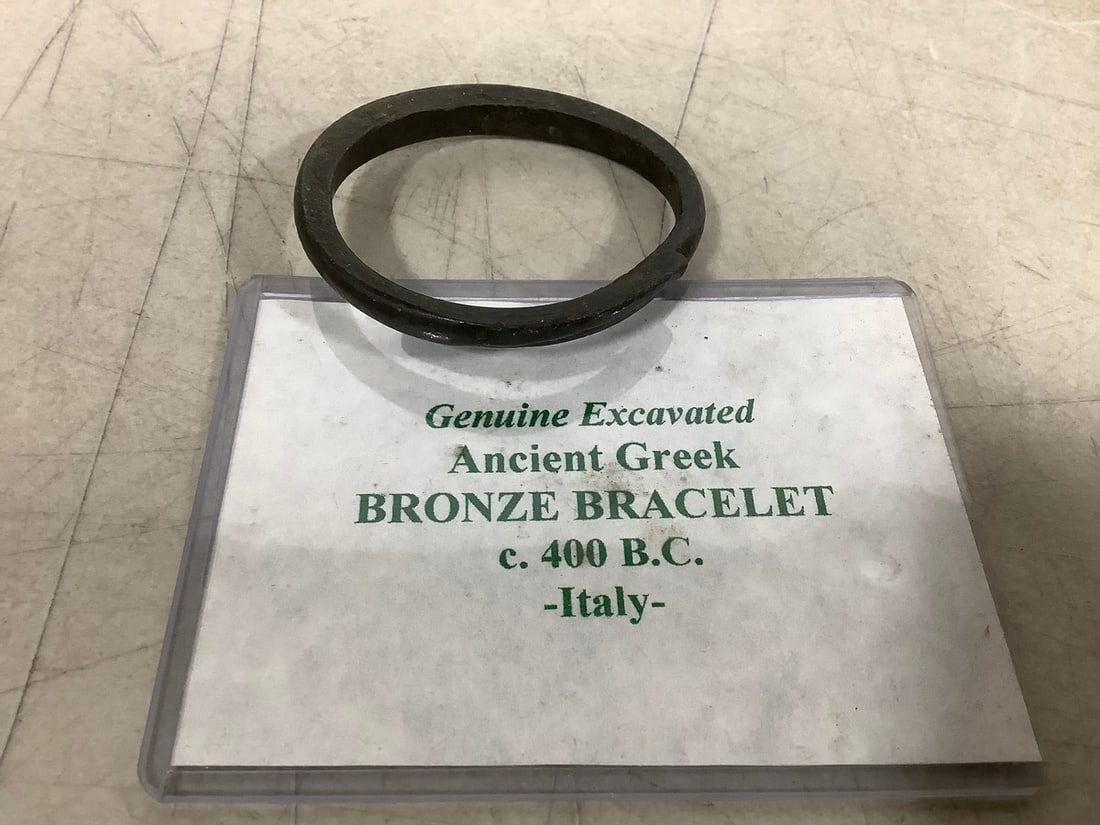 Genuine Exavated Ancient Greek Bronze Bracelet (c. 400 b.c.) (1 of 1)