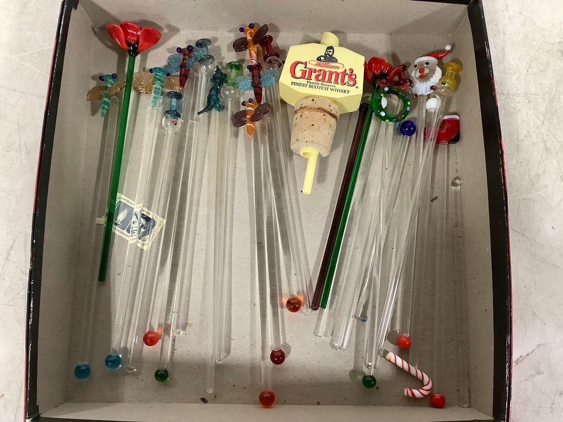 Vintage glass stirrers: Vintage glass stirrers