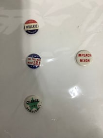 Vintage political pins