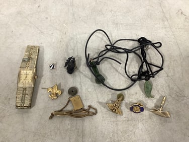 Novela watch, pins, and more