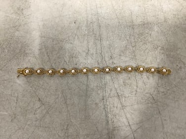 Sterling bracelet with stones