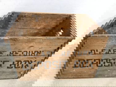 Vintage Wooden Dairy Crate (10.25inx16.5inx13in)