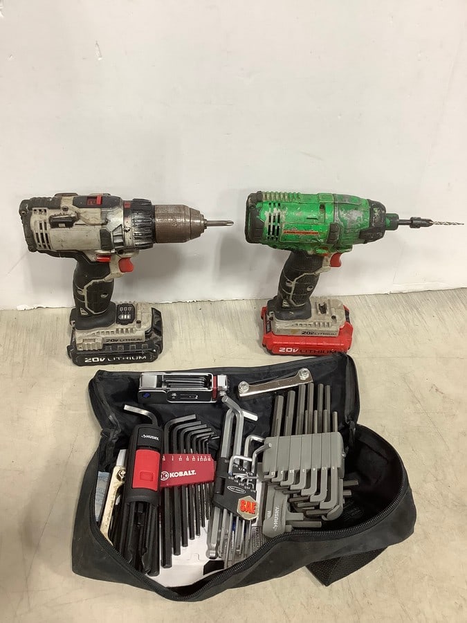 Allan wrench set and drills