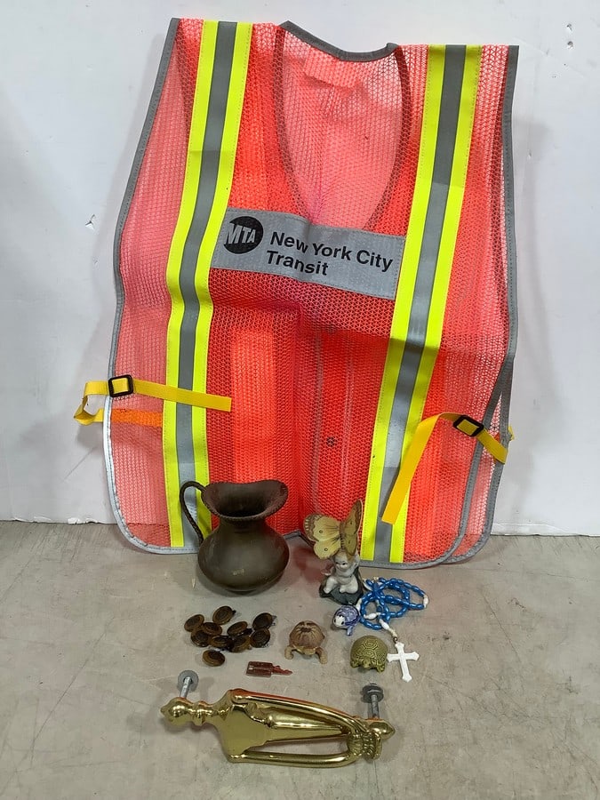 Brass doorknocker, vintage pitcher, NYC transit vest, and more (1 of 1)