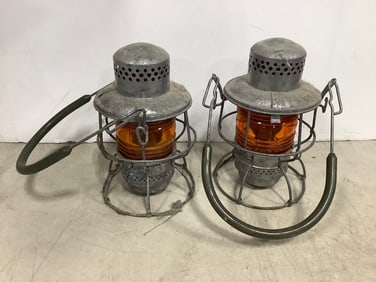 Vintage lanterns(9.5in.tall)