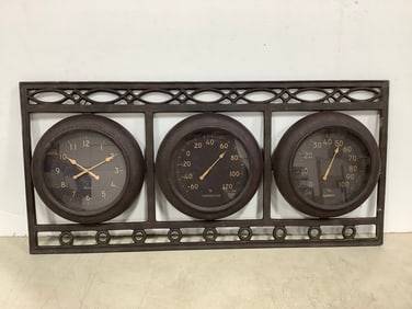 Vintage clock/barometer(16in.x20in.)