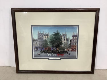 Framed Le Square art print(17.5in.x21.5in.)