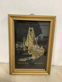 Framed Golden Gate bridge artwork(5in.x7in.)