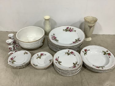 Wawell Ceramic Dish Set, Lenox Vases, and more