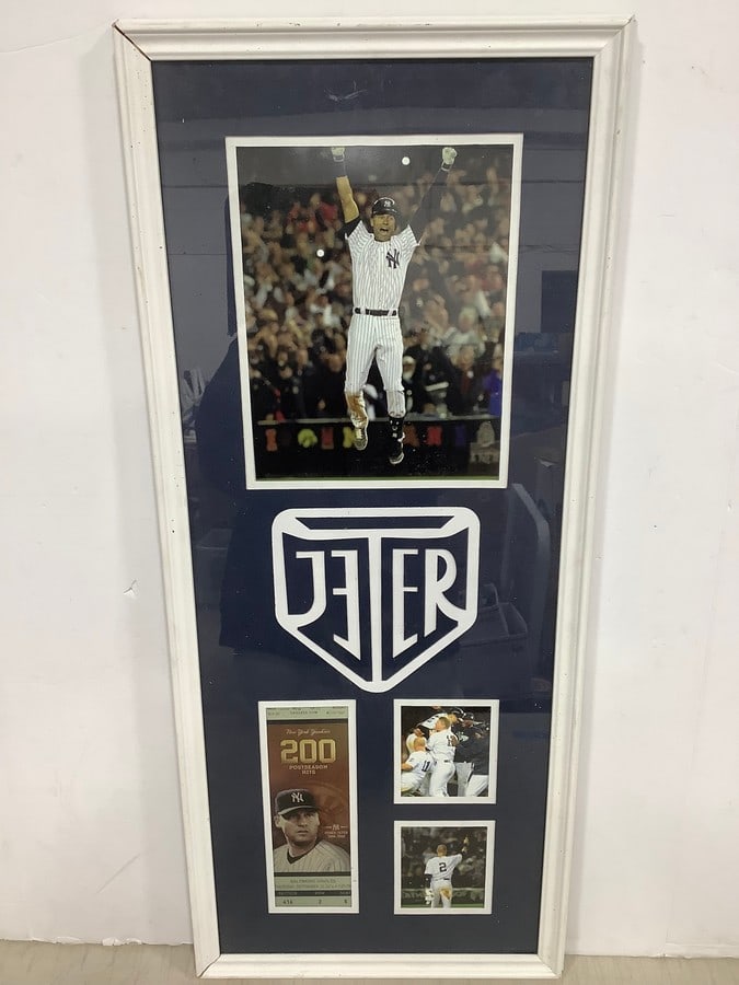 Derek Jeter NY Yankees 200 Post Season Hits Photo Frame (13.5inx31.5in) (1 of 1)