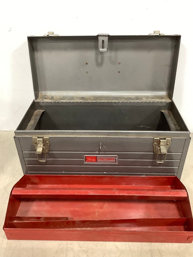 Vintage Craftsman Metal Toolbox with Tray (model - 6500) *EMPTY* (1 of 1)